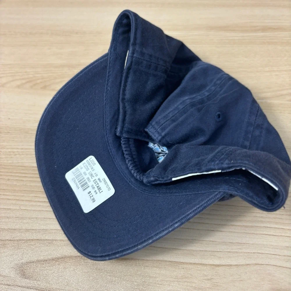 Vintage North Carolina Tar Heels Hat Cap Kids Blue‎ Stretch Band